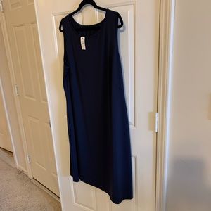 Talbots navy sleeveless dress
